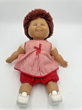 Vintage 1980s Gotz Puppe Doll, Red Yarn Hair, Brown Eyes